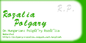 rozalia polgary business card